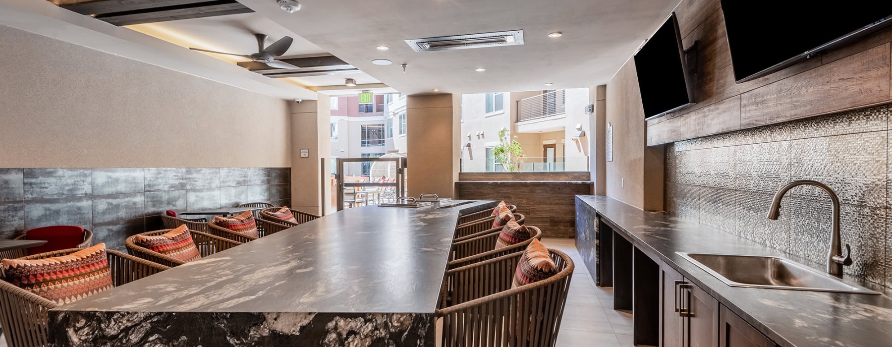 clubhouse kitchen and dining table