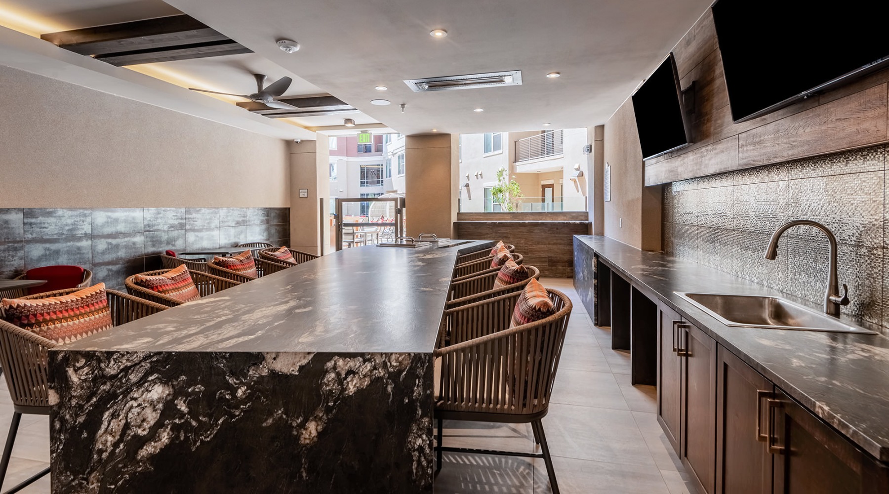clubhouse kitchen and dining table